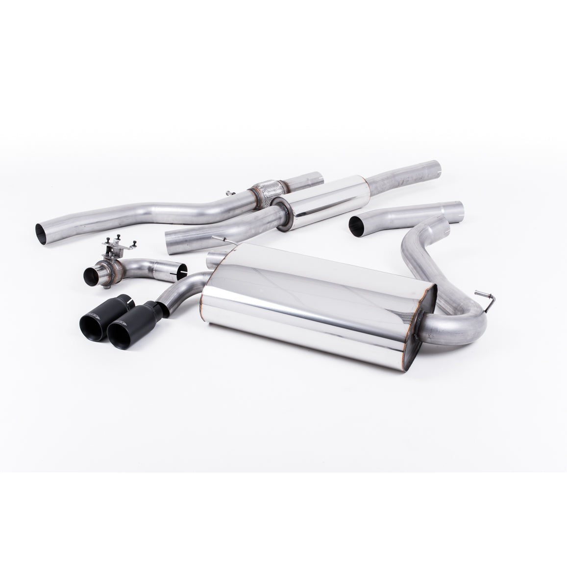 Milltek Sport Resonated Cat-Back Exhaust - Outlet Cerakote Black Tips (SSXBM1011) for BMW 4 Series F32 (2014–2016)