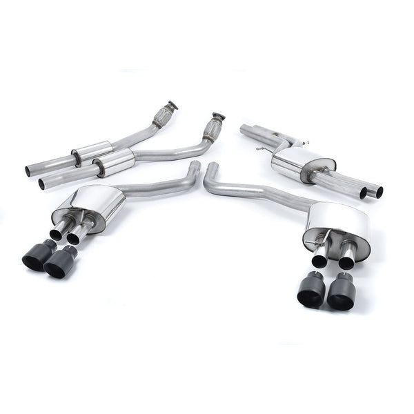 Milltek Sport Resonated Cat-Back Exhaust (Audi C7 S6 S7 Cerakote Black Tips) for Audi S6 C7 (2012–2018)