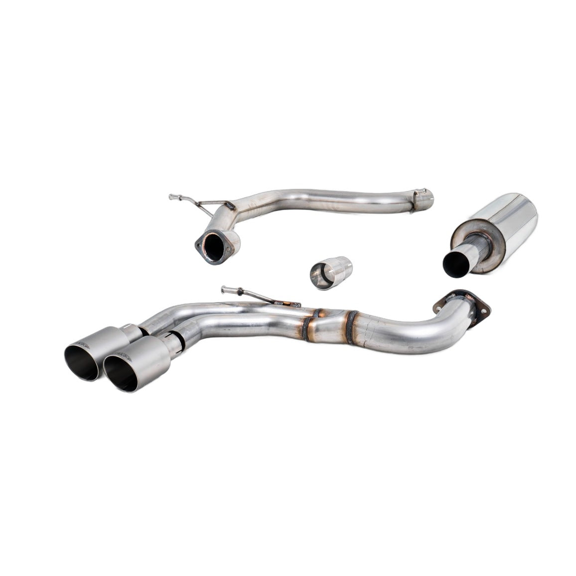 Milltek Sport Resonated Cat-Back Exhaust (MQB 2.0 TDI Brushed Titanium Tips) for Audi A3 8V (Pre-Facelift) (2013–2020)