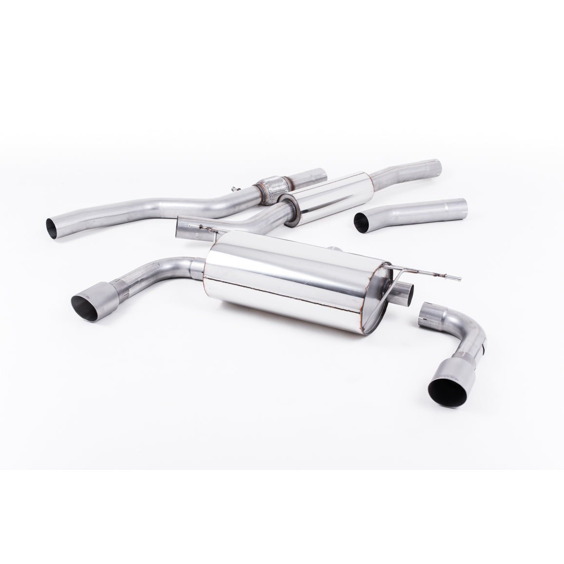 Milltek Sport Resonated Cat-Back Exhaust - Outlet Brushed Titanium Tips for BMW 4 Series F32 (2014–2016)