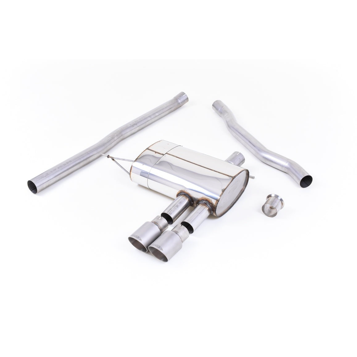 Milltek Sport Non-Resonated Cat-Back Exhaust (Mini Cooper S F56 Brushed Titanium Tips) for Mini MK3 F56 (2014–2023)