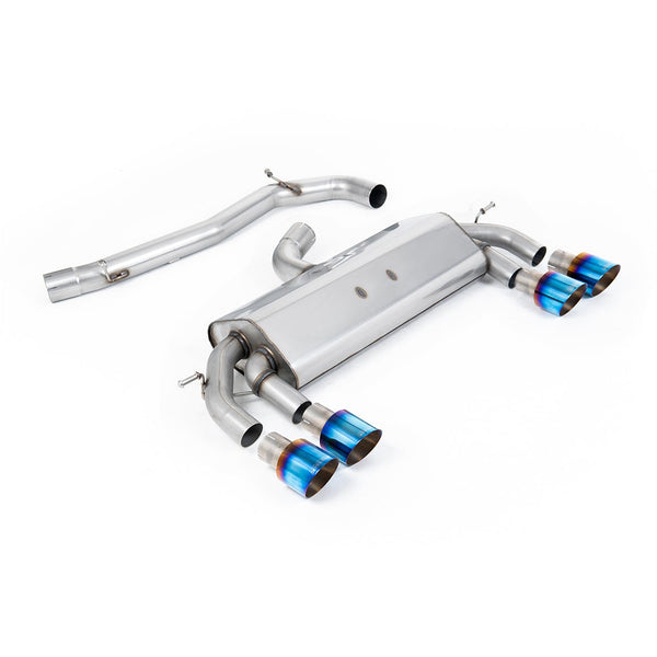 Milltek Sport Non-Resonated Race Cat-Back Exhaust (R Burnt Titanium Tips) for Volkswagen Golf MK7 (2014–2016)