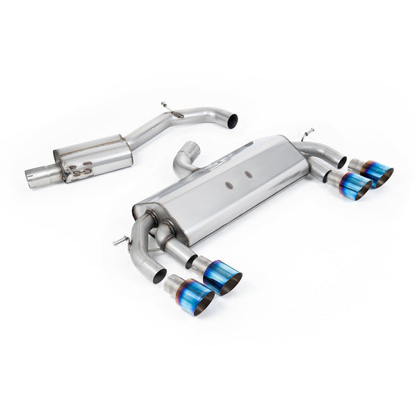 Milltek Sport Resonated Race Cat-Back Exhaust (VW Golf R MK7 Burnt Titanium Tips) for Volkswagen Golf MK7 (2014–2016)