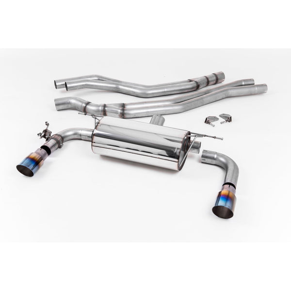 Milltek Sport Non-Resonated Race Cat-Back Exhaust (BMW F22 M240i Burnt Titanium Tips) for BMW 2 Series F22 (2015–2018)