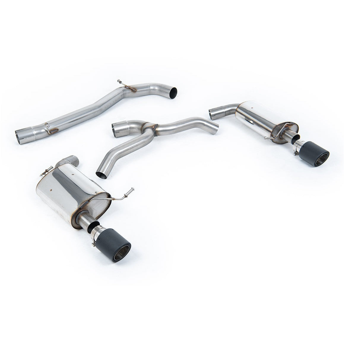 Milltek Sport Non-Resonated Cat-Back Exhaust (2.0 TFSI Carbon Fiber Tips) for Volkswagen Golf MK7 (2016–2021)
