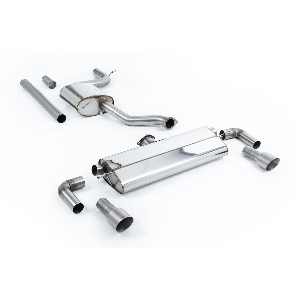 Milltek Sport Resonated Cat-Back Exhaust (VW Golf MK7.5 GTI Brushed Titanium Tips) for Volkswagen Golf MK7.5 (2017–2021)