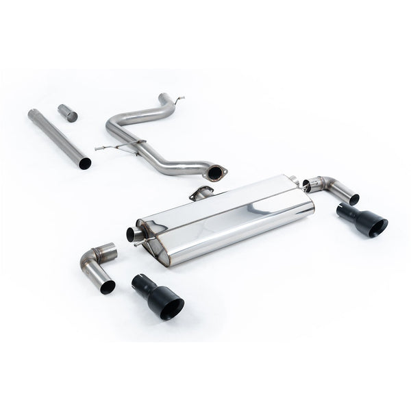 Milltek Sport Non-Resonated Cat-Back Exhaust - Line Cerakote Black Tips for Volkswagen Golf MK7.5 (2017–2021)