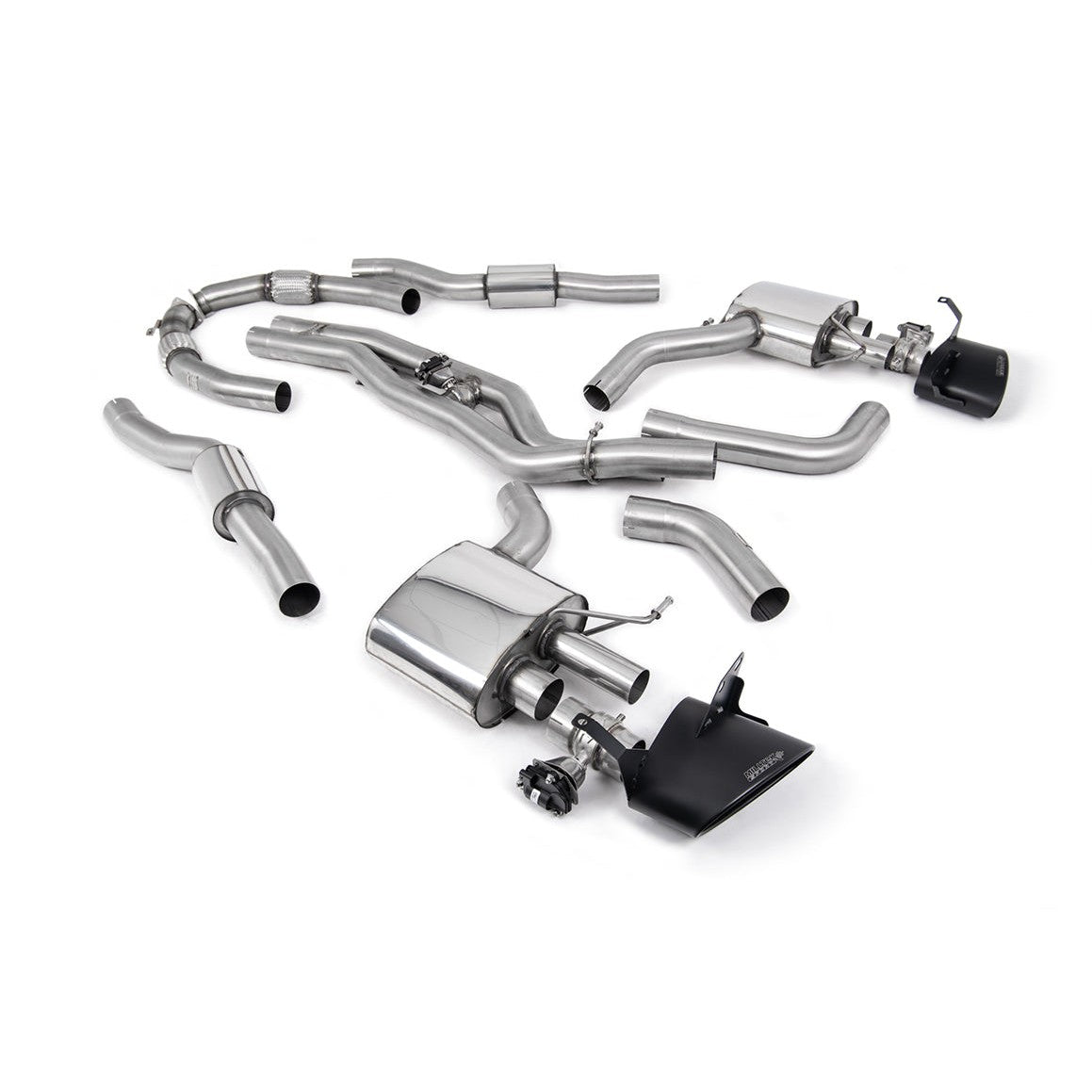 Milltek Sport Resonated 80mm Cat-Back Exhaust (Bolt On Cerakote Black Tips) for Audi RS6 C8, RS7 C8 (2019–2026)