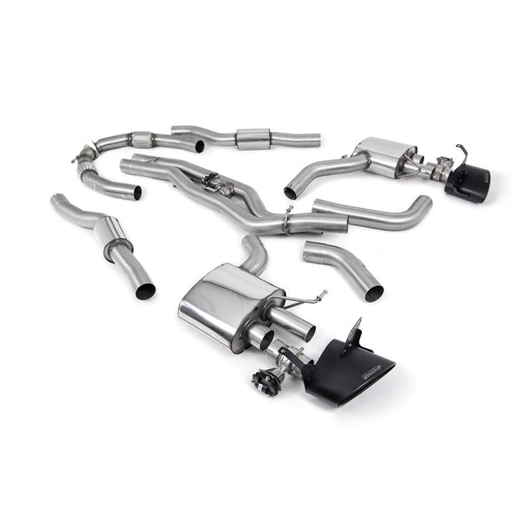 Milltek Sport Resonated 80mm Cat-Back Exhaust (Bolt On Cerakote Black Tips) for Audi RS6 C8, RS7 C8 (2019–2026)