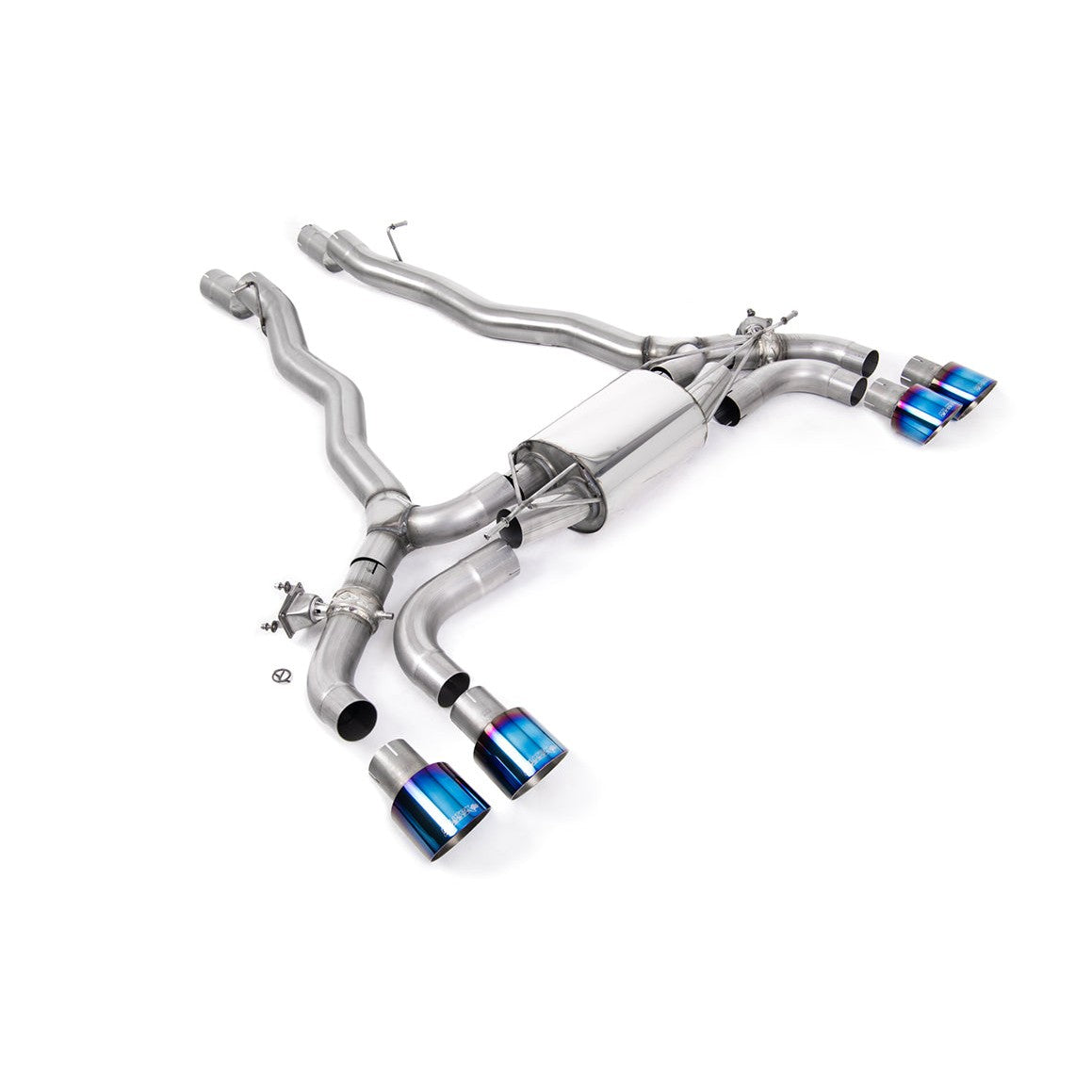 Milltek Sport 80mm OPF/GPF Back System (BMW M5 F90 Burnt/Blue Titanium Tips) for BMW 5 Series F90 (2018–2026)