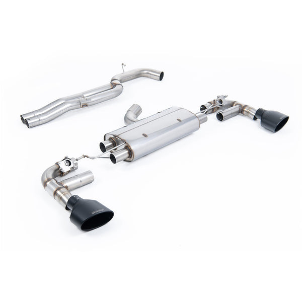 Milltek Sport 80mm Non-Resonated Cat-Back Exhaust (Audi TTRS MK3 Cerakote Black Tips) for Audi TT 8S (2016–2026)