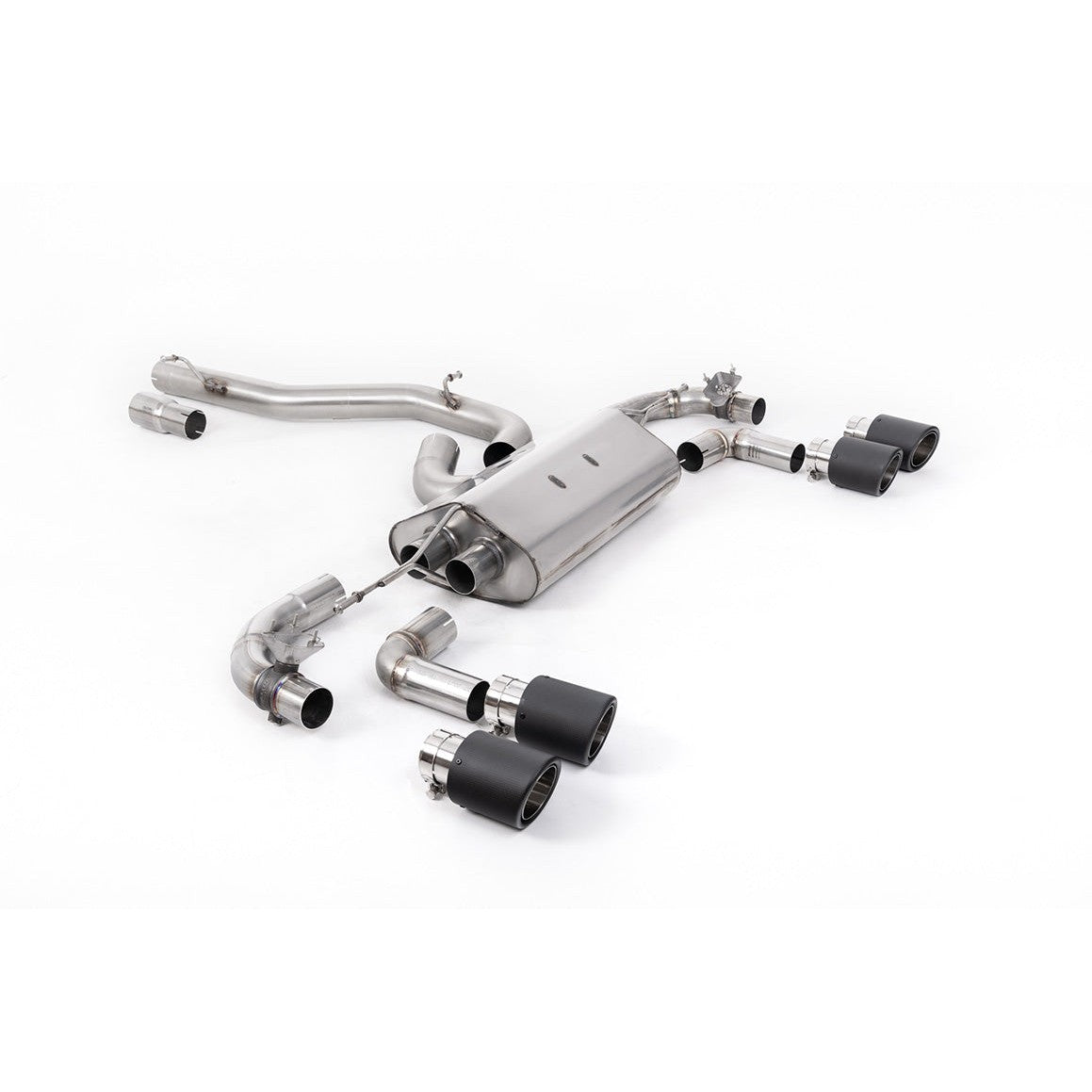 Milltek Sport 80mm Valved Non-Resonated Race Cat-Back Exhaust (R Carbon Tips) for Volkswagen Golf MK7.5 (2017–2021)