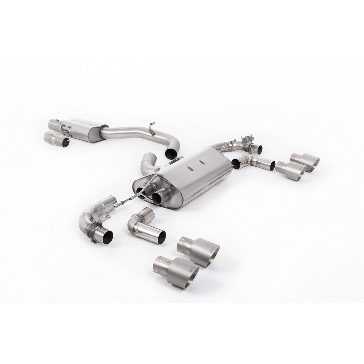Milltek Sport 80mm Valved Resonated Race Cat-Back Exhaust (R Titanium Tips) for Volkswagen Golf MK7.5 (2017–2021)