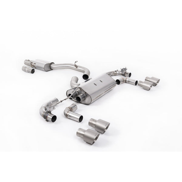 Milltek Sport 80mm Valved Resonated Race Cat-Back Exhaust (R Titanium Tips) for Volkswagen Golf MK7.5 (2017–2021)