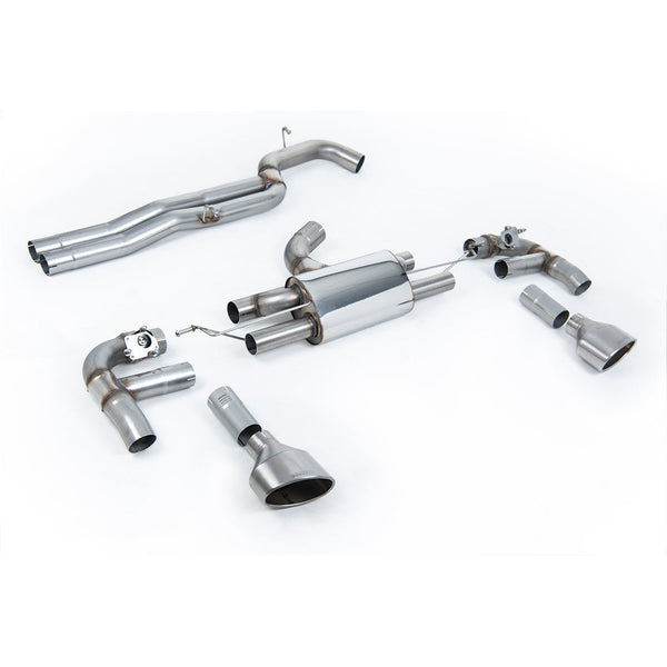 Milltek Sport 80MM Race Non-Resonated Cat-Back (Audi 8V RS3 Brushed Titanium Tips) for Audi RS3 8V (2017–2026)