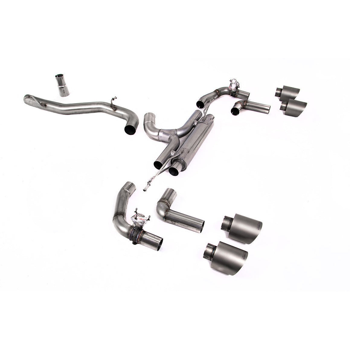 Milltek Sport 80mm Race Cat-Back Exhaust (R Brushed Titanium Tips) for Volkswagen Golf MK8 / MK8.5 (2022–2026)