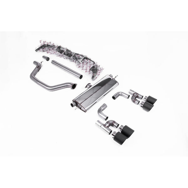 Milltek Sport 80mm Road+ OPF/GPF-Back Exhaust - Style Carbon Fiber Tips for Volkswagen Golf MK8 / MK8.5 (2021–2026)