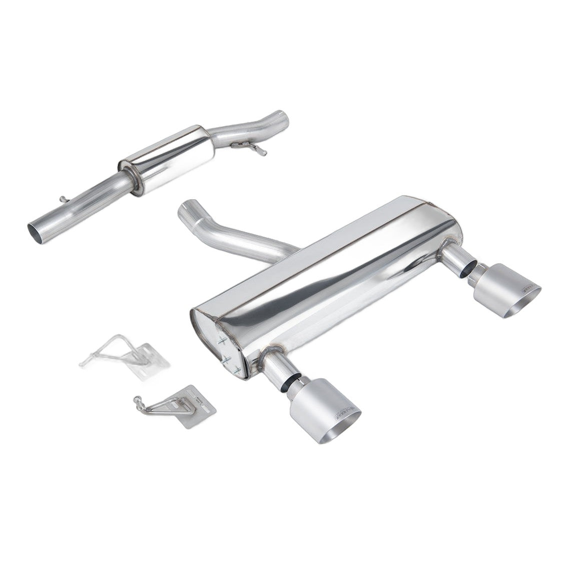 Milltek Sport Resonated Cat-Back Exhaust (Audi TT MK1 V6 Brushed Titanium Tips) for Audi TT 8N (2003–2006)