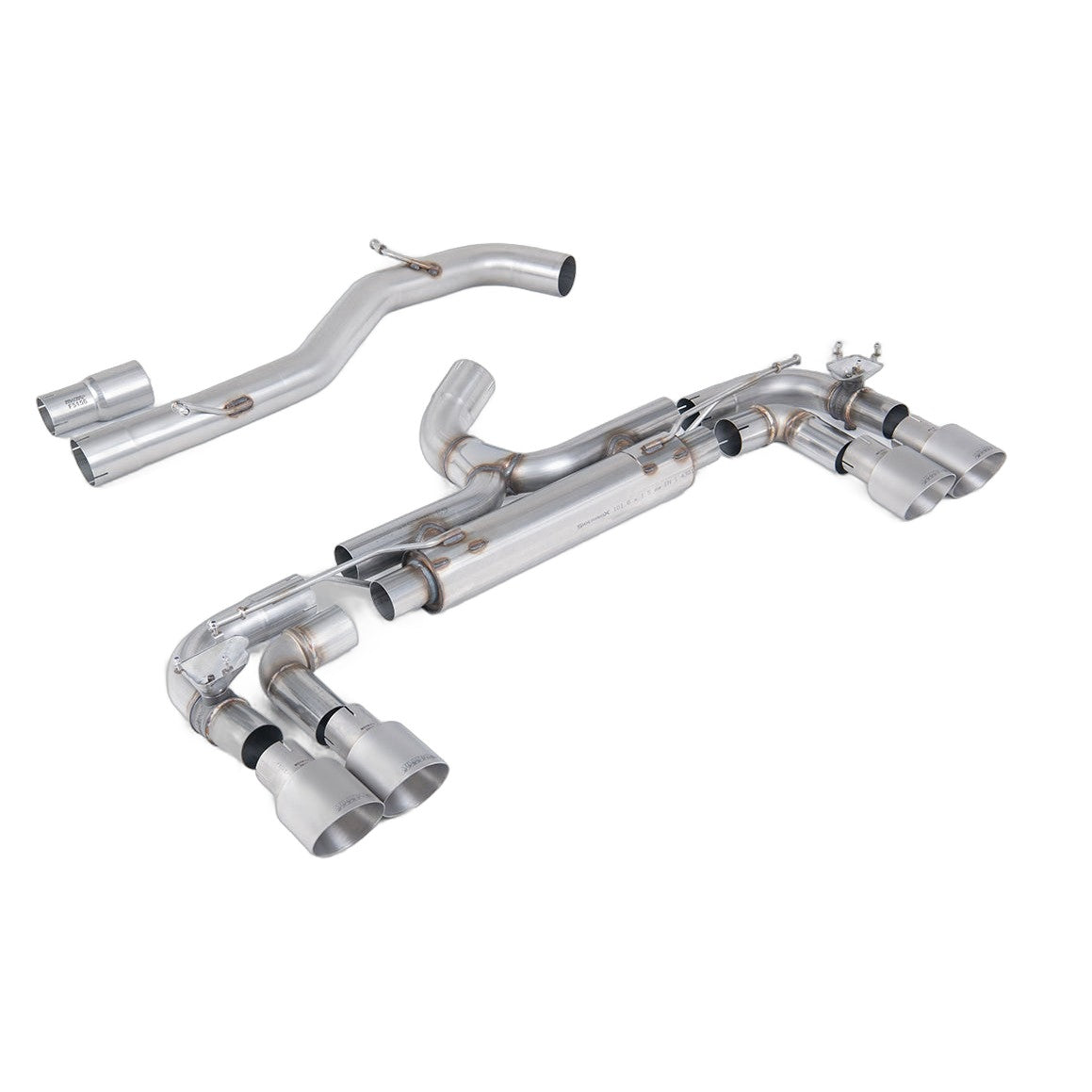 Milltek Sport 80mm Non-Resonated Race Cat-Back Exhaust - Brushed Titanium Tips for Volkswagen Golf MK7 (2014–2016)