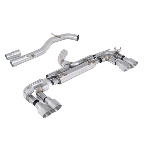 Milltek Sport 80mm Non-Resonated Race Cat-Back Exhaust - Brushed Titanium Tips for Volkswagen Golf MK7 (2014–2016)
