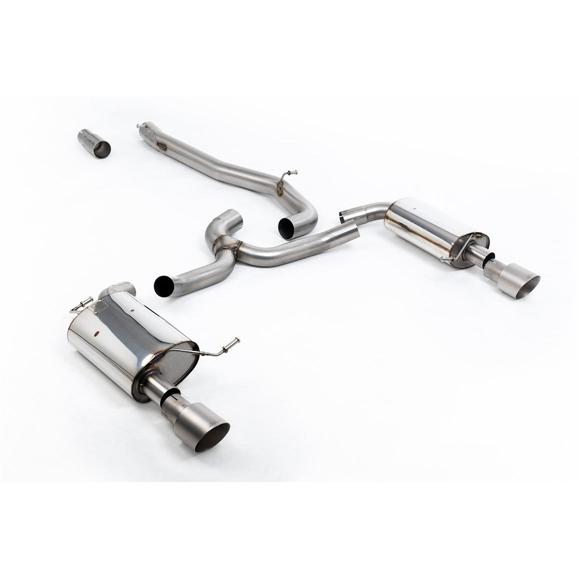 Milltek Sport Non-Resonated Cat-Back Exhaust (1.8TSI Alltrack Titanium Tips) for Volkswagen Golf MK7 (2016–2021)
