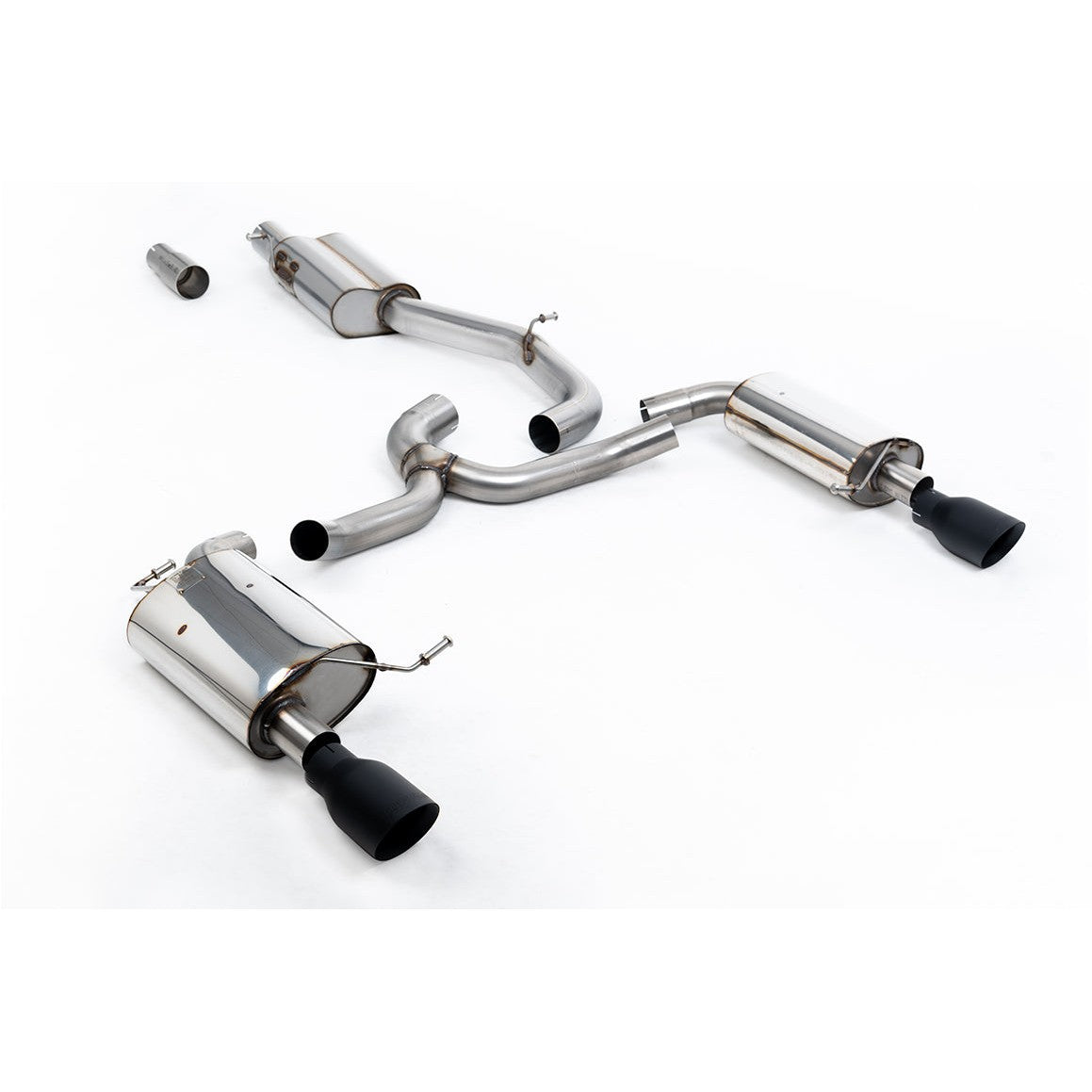 Milltek Sport Resonated Cat-Back Exhaust (1.8TSI Alltrack Black Cerakote Tips) for Volkswagen Golf MK7 (2016–2021)