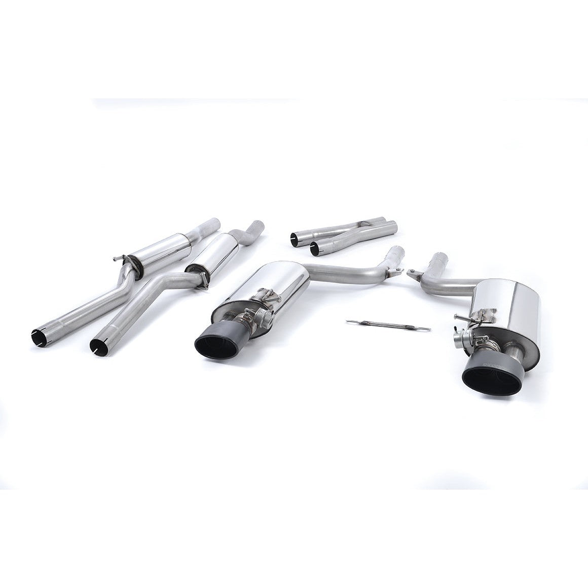 Milltek Sport Valved Cat-Back Exhaust (Audi B7 RS4 Cerakote Black Tips) for Audi RS4 B7 (2006–2008)