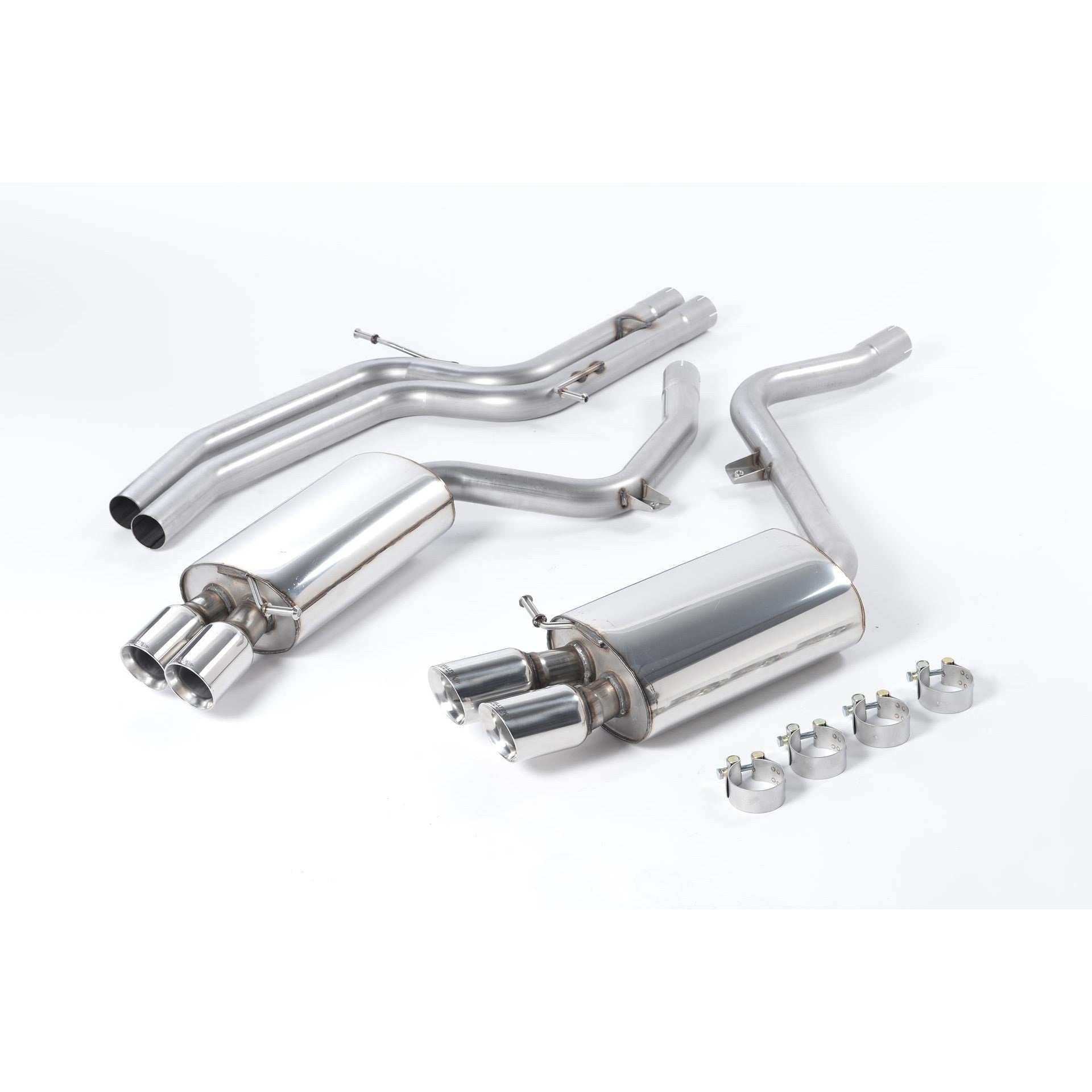 Milltek Sport Non-Resonated Cat-Back Exhaust for Audi S5 B8 (2007–2011)