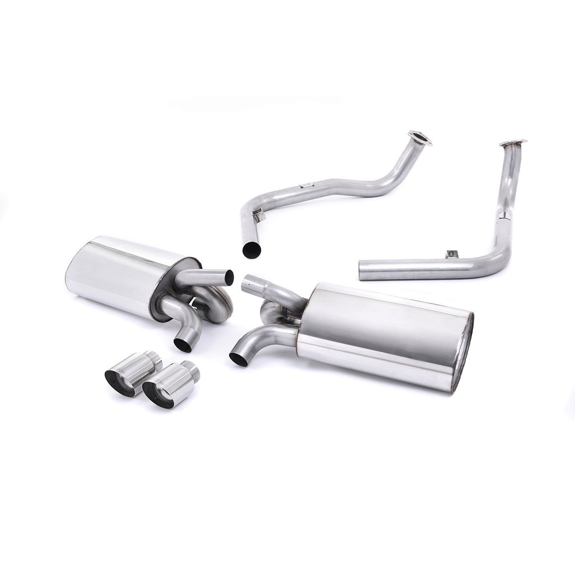 Milltek Sport Non-Resonated Cat-Back Exhaust (S Polished Tips) for Porsche Boxster 987, Cayman 987 (2009–2013)