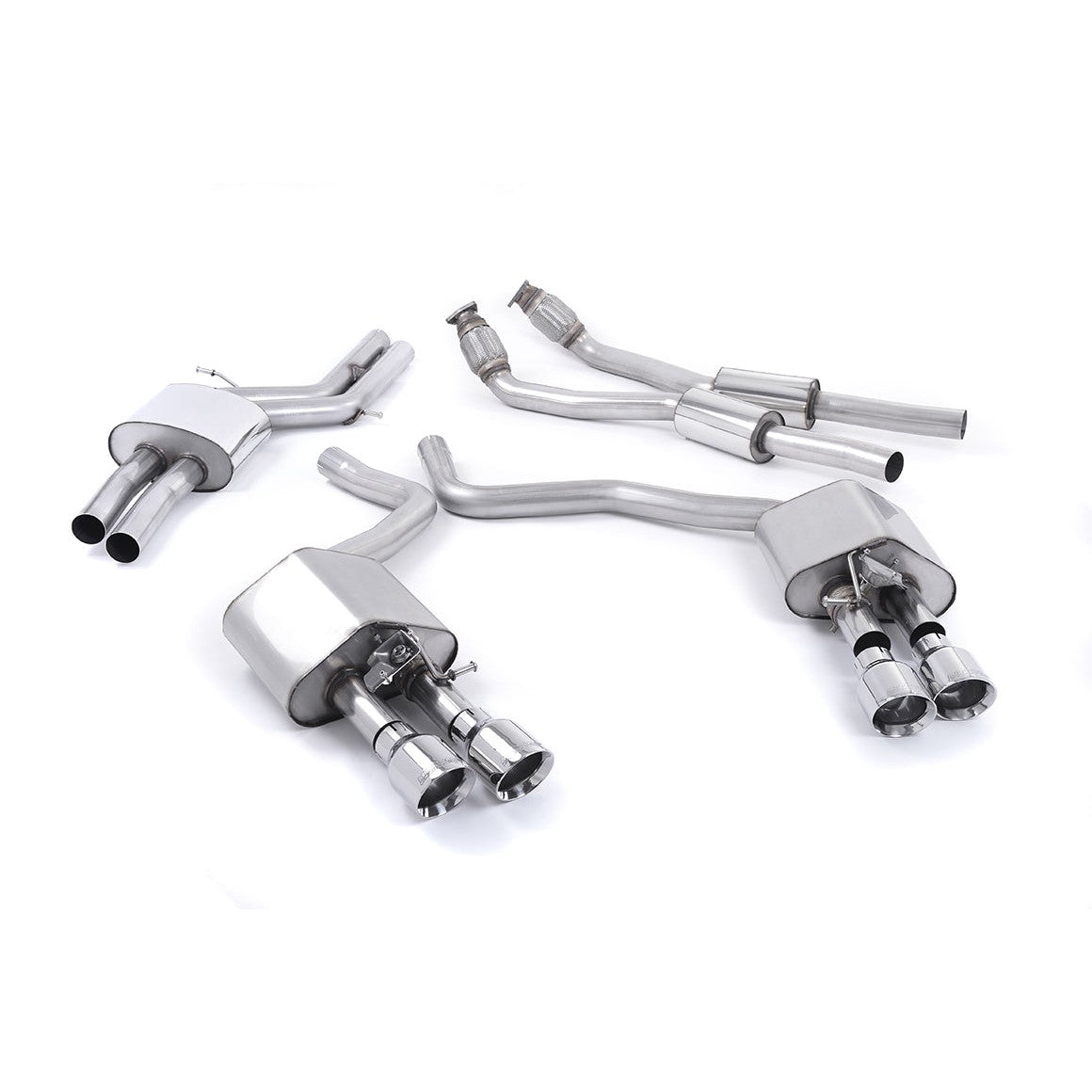 Milltek Sport Valved Cat-Back Exhaust (Audi C7 S6 S7 Polished Tips) for Audi S6 C7 (2012–2018)