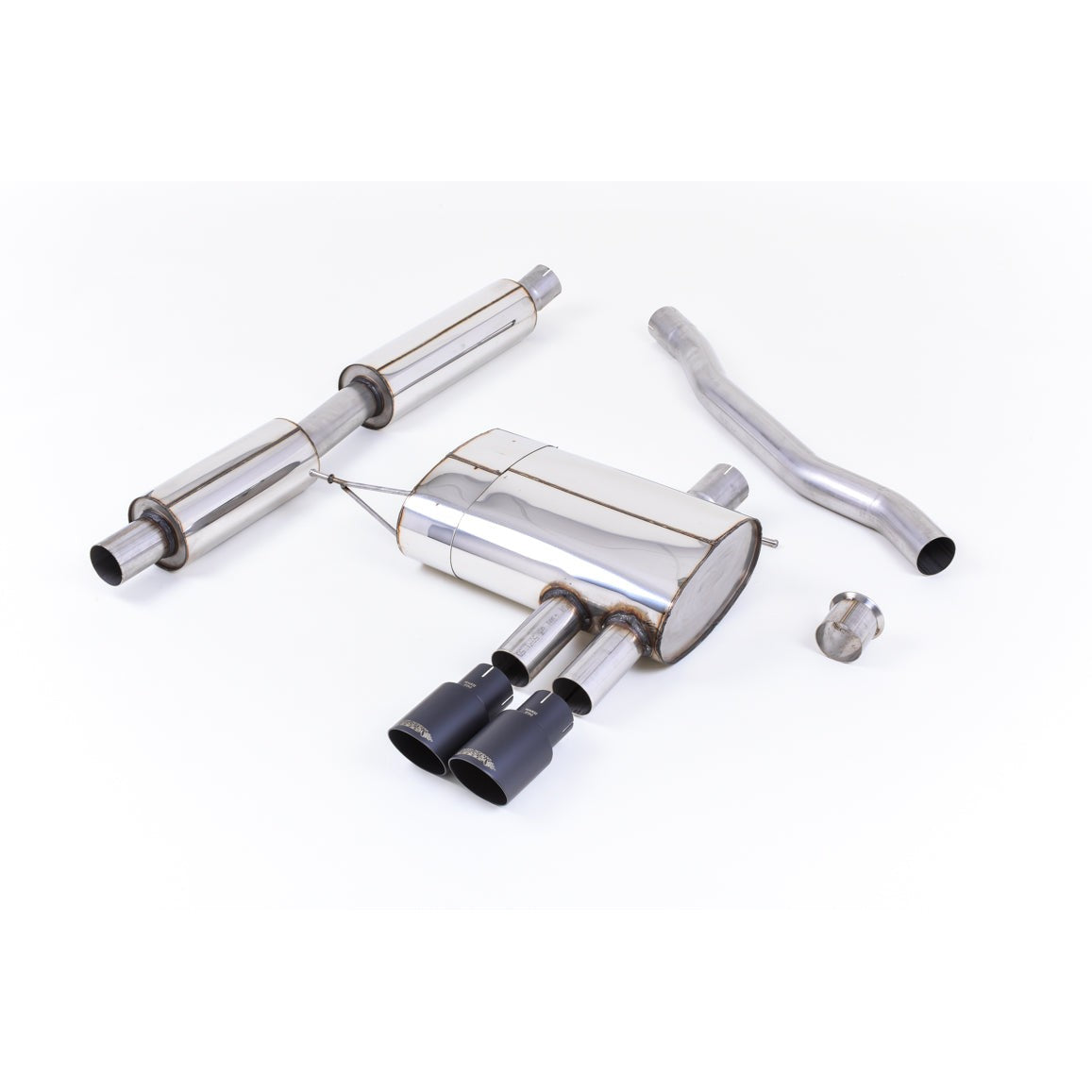 Milltek Sport Resonated Cat-Back Exhaust (Mini Cooper S F56 Cerakote Black Tips) for Mini MK3 F56 (2014–2023)