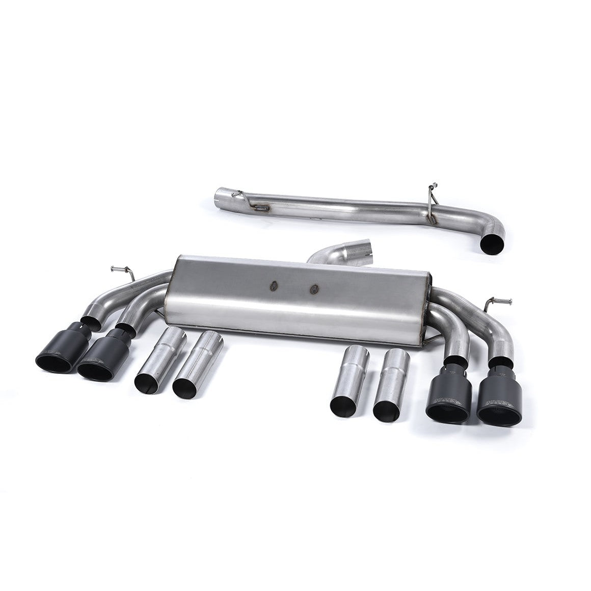 Milltek Sport Non-Resonated Race Cat-Back Exhaust (Audi 8V S3 Cerakote Black Tips) for Audi S3 8V (2013–2018)