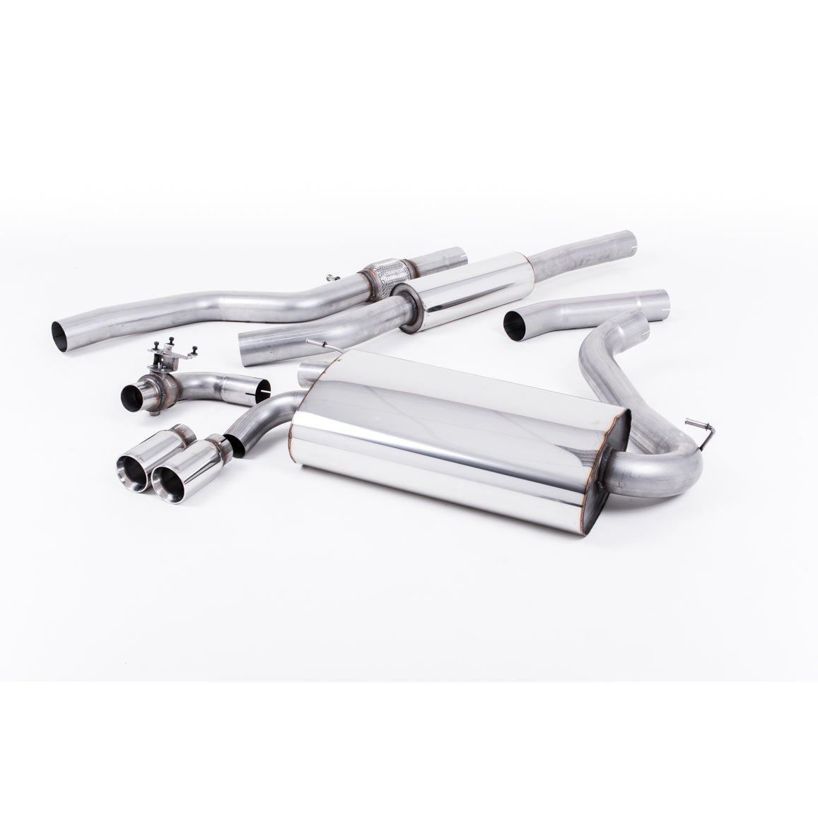 Milltek Sport Resonated Cat-Back Exhaust (428i Auto OE Style Twin Outlet Polished Tips) for BMW 4 Series F32 (2014–2016)