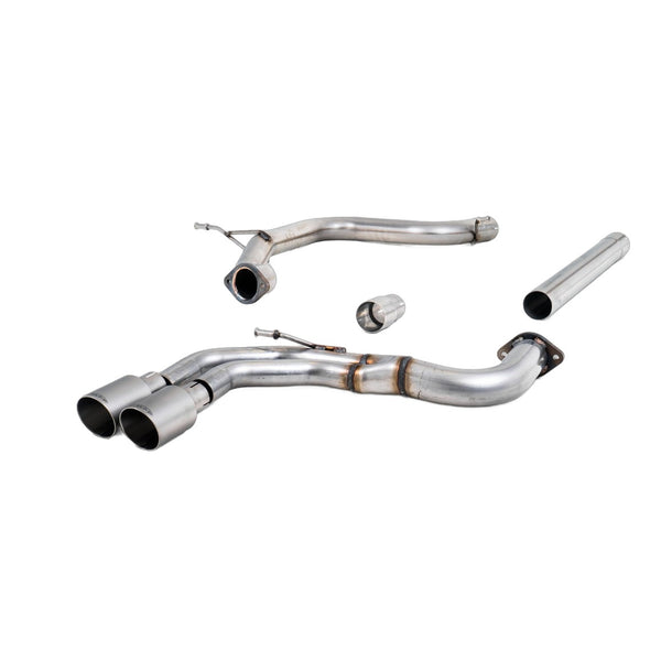 Milltek Sport Non-Resonated Cat-Back Exhaust - TDI Brushed Titanium Tips for Audi A3 8V (Pre-Facelift) (2013–2020)