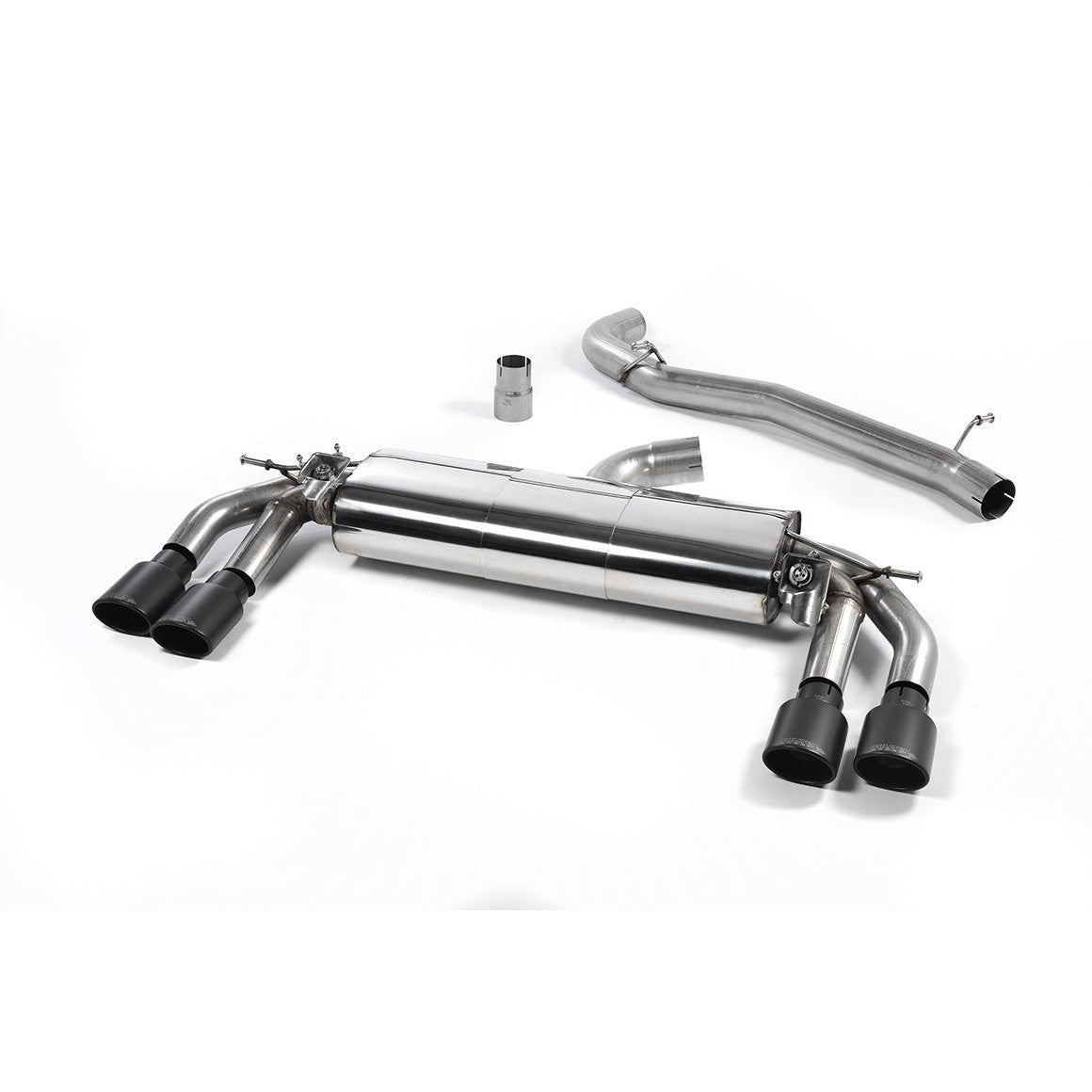 Milltek Sport Non-Resonated Cat-Back Exhaust (Audi TTS MK3 Cerakote Black Tips) for Audi TT 8S (2015–2018)