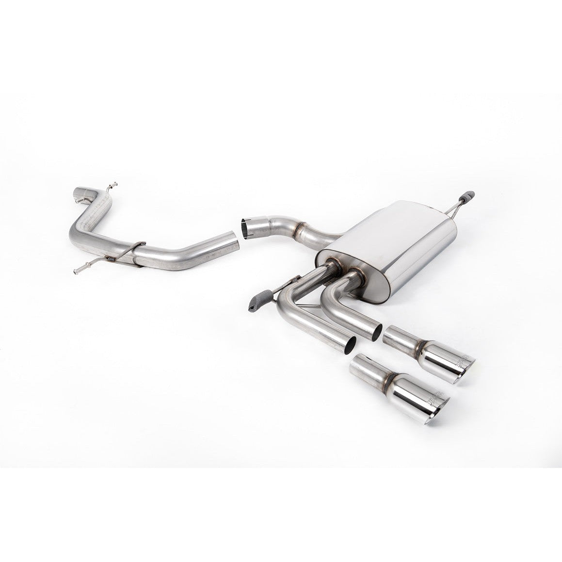Milltek Sport Non-Resonated Cat-Back Exhaust (Audi A3 8P 2.0T FSI GT 80 Polished Tips) for Audi A3 8P (2003–2012)
