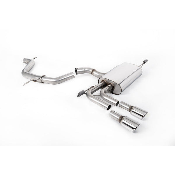 Milltek Sport Non-Resonated Cat-Back Exhaust (Audi A3 8P 2.0T FSI GT 80 Polished Tips) for Audi A3 8P (2003–2012)