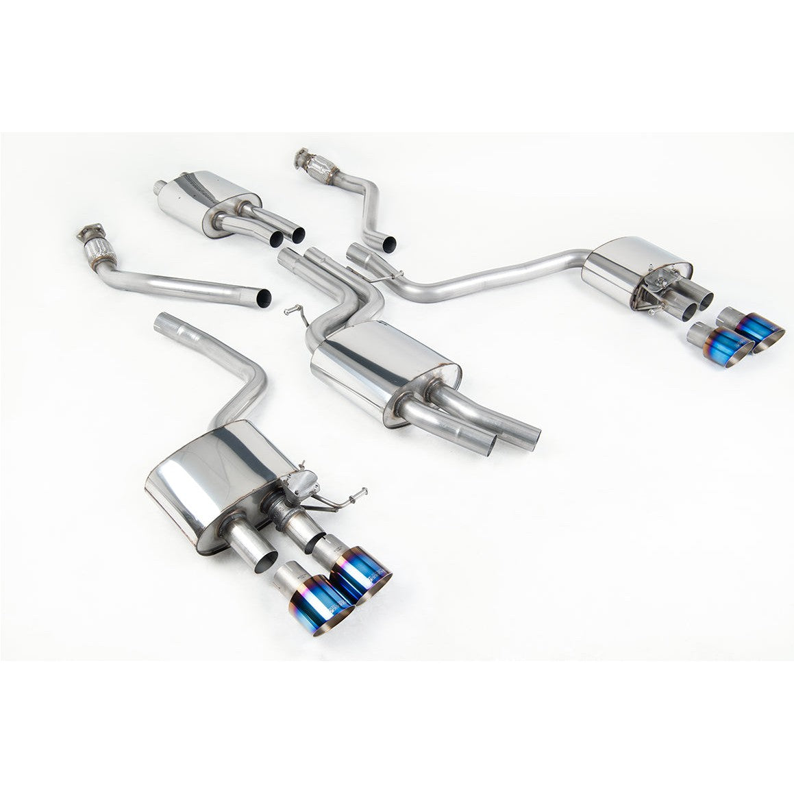 Milltek Sport Resonated Cat-Back Exhaust (Audi 8R SQ5 Burnt Titanium Tips) for Audi SQ5 8R (2013–2016)