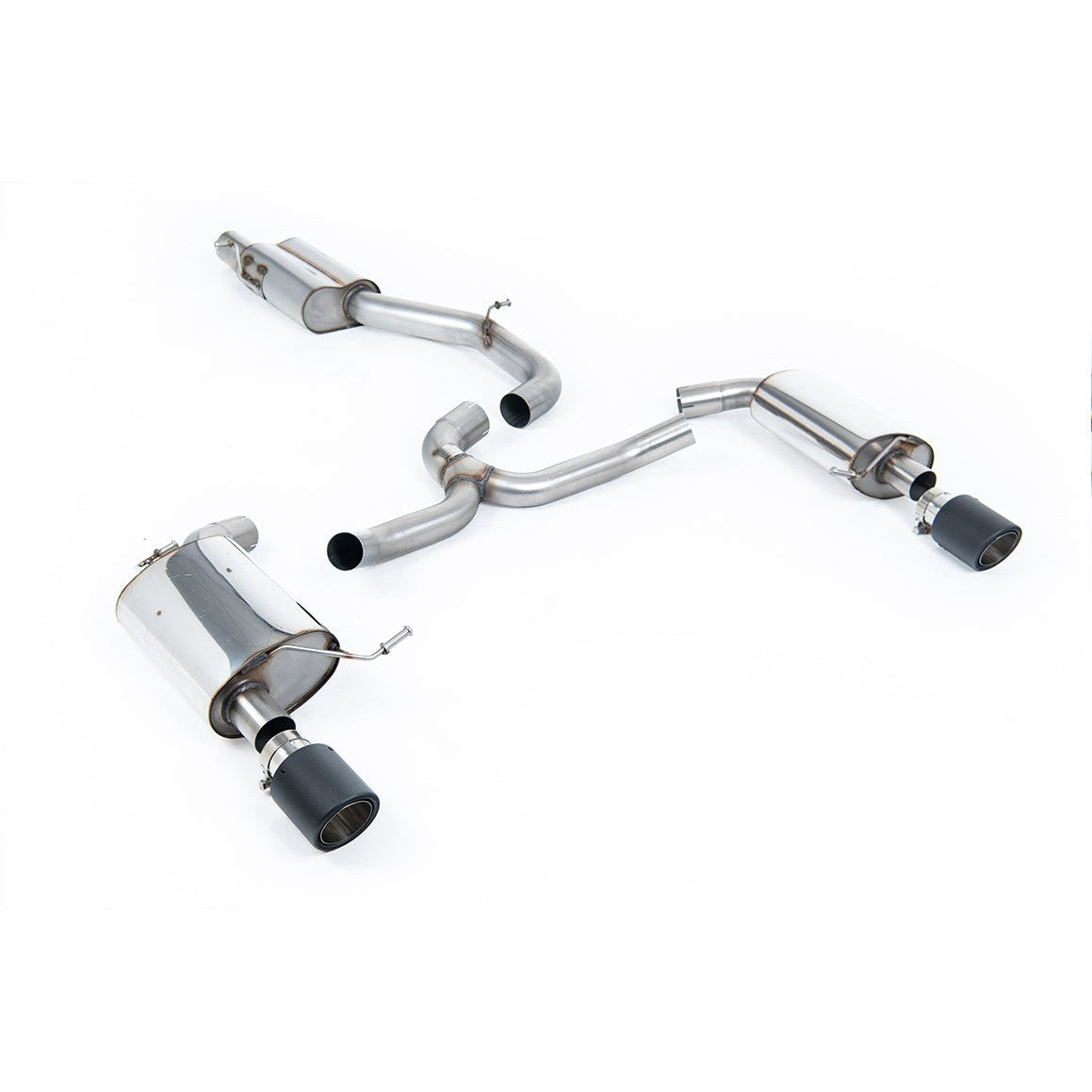 Milltek Sport Resonated Cat-Back Exhaust (VW Golf MK7 2.0 TFSI Carbon Fiber Tips) for Volkswagen Golf MK7 (2016–2021)