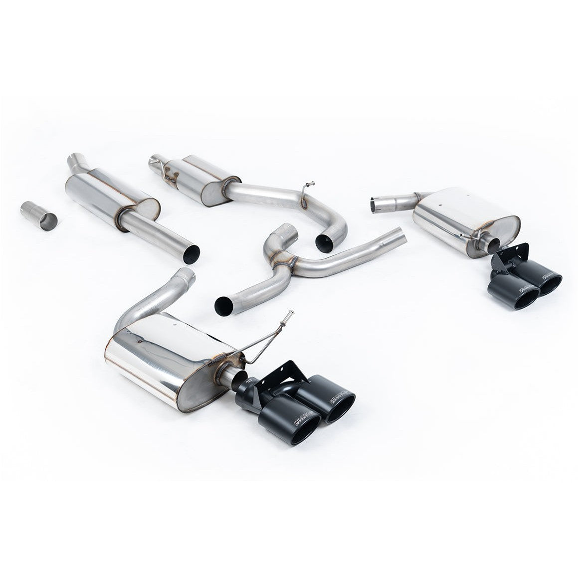 Milltek Sport Resonated Cat-Back Exhaust (R Estate Cerakote Black Tips) for Volkswagen Golf MK7.5 (2018–2019)