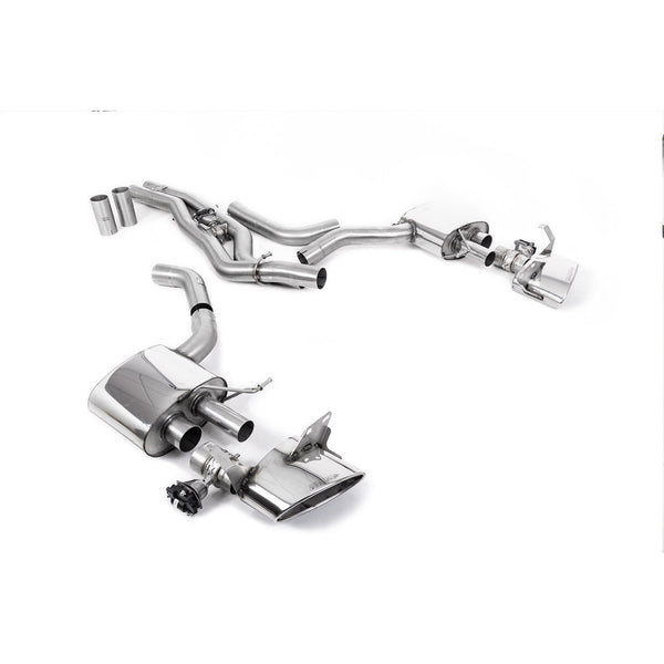 Milltek Sport 80mm Non-Resonated Cat-Back Exhaust (Audi RS6 C8 Polished Tips) for Audi RS6 C8, RS7 C8 (2019–2026)