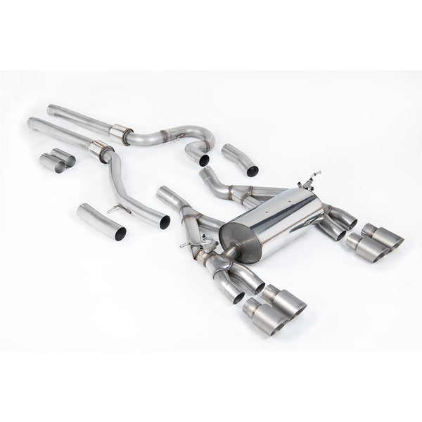 Milltek Sport Equal Length Cat-Back Exhaust (M3 M4 Brushed Titanium Tips) for BMW 3 Series F80, 4 Series F82 (2014–2018)