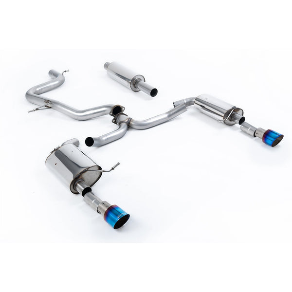 Milltek Sport Resonated Cat-Back Exhaust (MK7 GLI 2.0T GT 100 Burnt Titanium Tips) for Volkswagen Jetta A7 (2019–2023)
