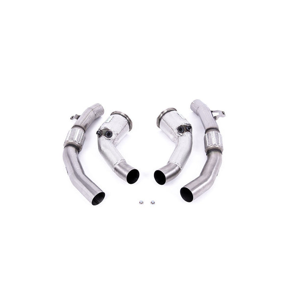 Milltek Sport 80mm Large Bore Downpipe & Hi-Flow Sports Cat (SSXAU909) for Audi RS6 C8, RS7 C8 (2019–2026)