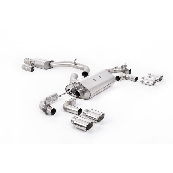 Milltek Sport 80mm Valved Resonated Race Cat-Back Exhaust (R Polished Oval Tips) for Volkswagen Golf MK7.5 (2017–2021)