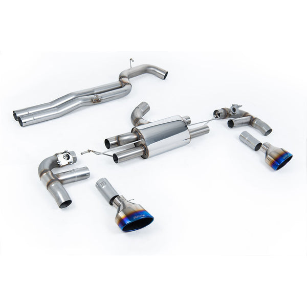 Milltek Sport 80MM Race Non-Resonated Cat-Back (Audi 8V RS3 Burnt Titanium Tips) for Audi RS3 8V (2017–2026)