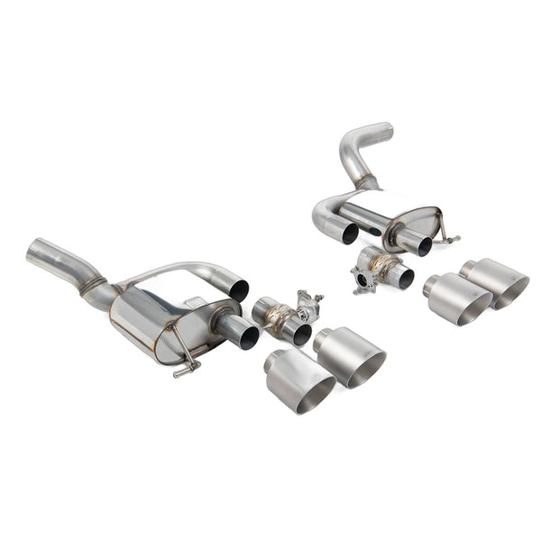 Milltek Sport Valved Rear Silencer (2.9 GTS & Turbo Brushed Titanium Tips) for Porsche Macan 95B (2019–2023)