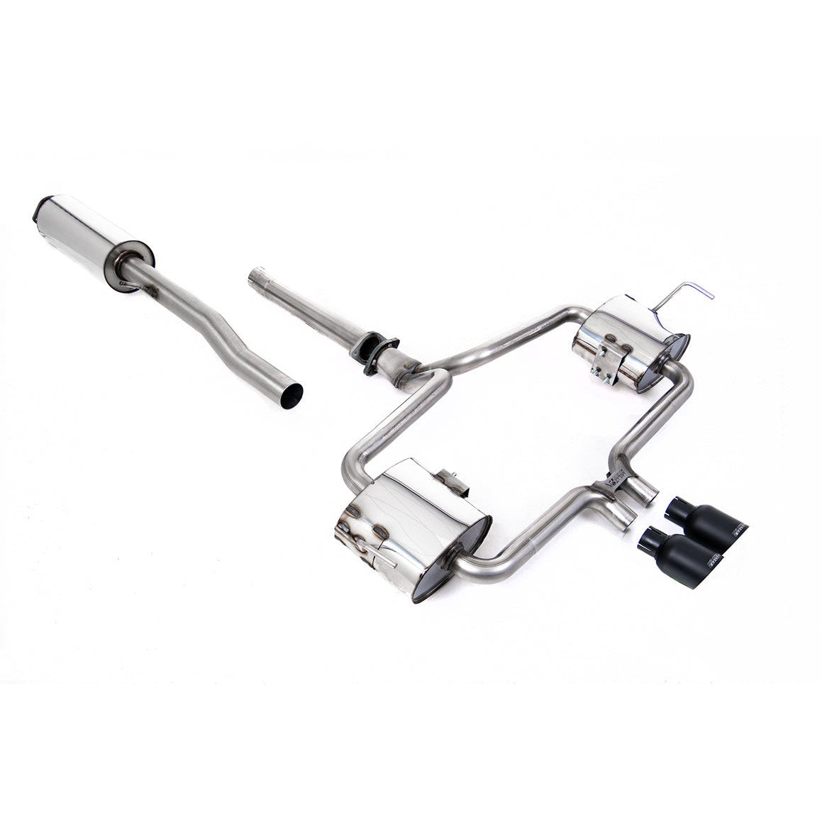 Milltek Sport Resonated Cat-Back Exhaust (Mini Cooper S R53 Cerakote Black Tips) for Mini MK1 R53 (2002–2006)