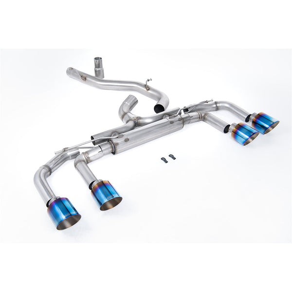 Milltek Sport 80mm Non-Resonated Race Cat-Back Exhaust - Burnt Titanium Tips for Volkswagen Golf MK8 / MK8.5 (2022–2026)