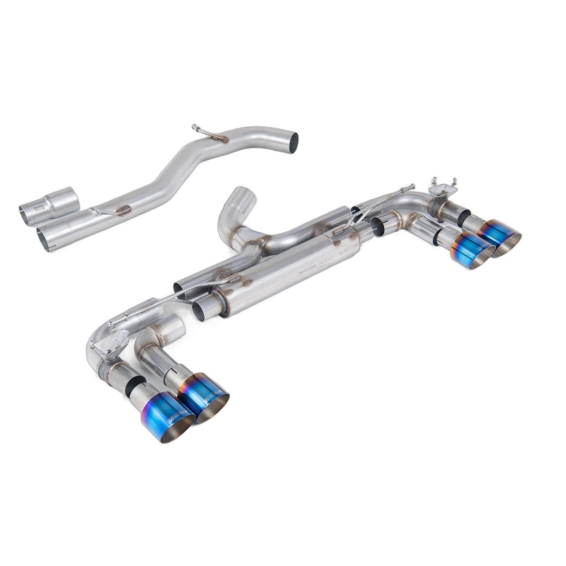 Milltek Sport 80mm Non-Resonated Race Cat-Back Exhaust - Burnt Titanium Tips for Volkswagen Golf MK7 (2014–2016)